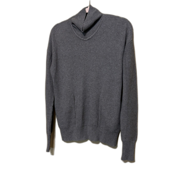 Lululemon Cozy Calling Turtleneck Sweater Womens Medium Gray Pima Cotton Yak - Picture 2 of 7